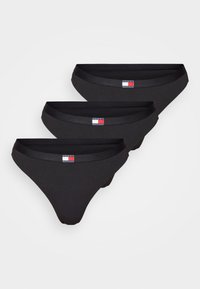 FLAG THONG 3 PACK - Perizoma - black