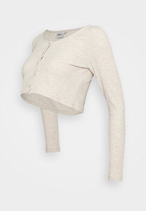 OLMKAYA CROPPED - Cardigan - pumice stone