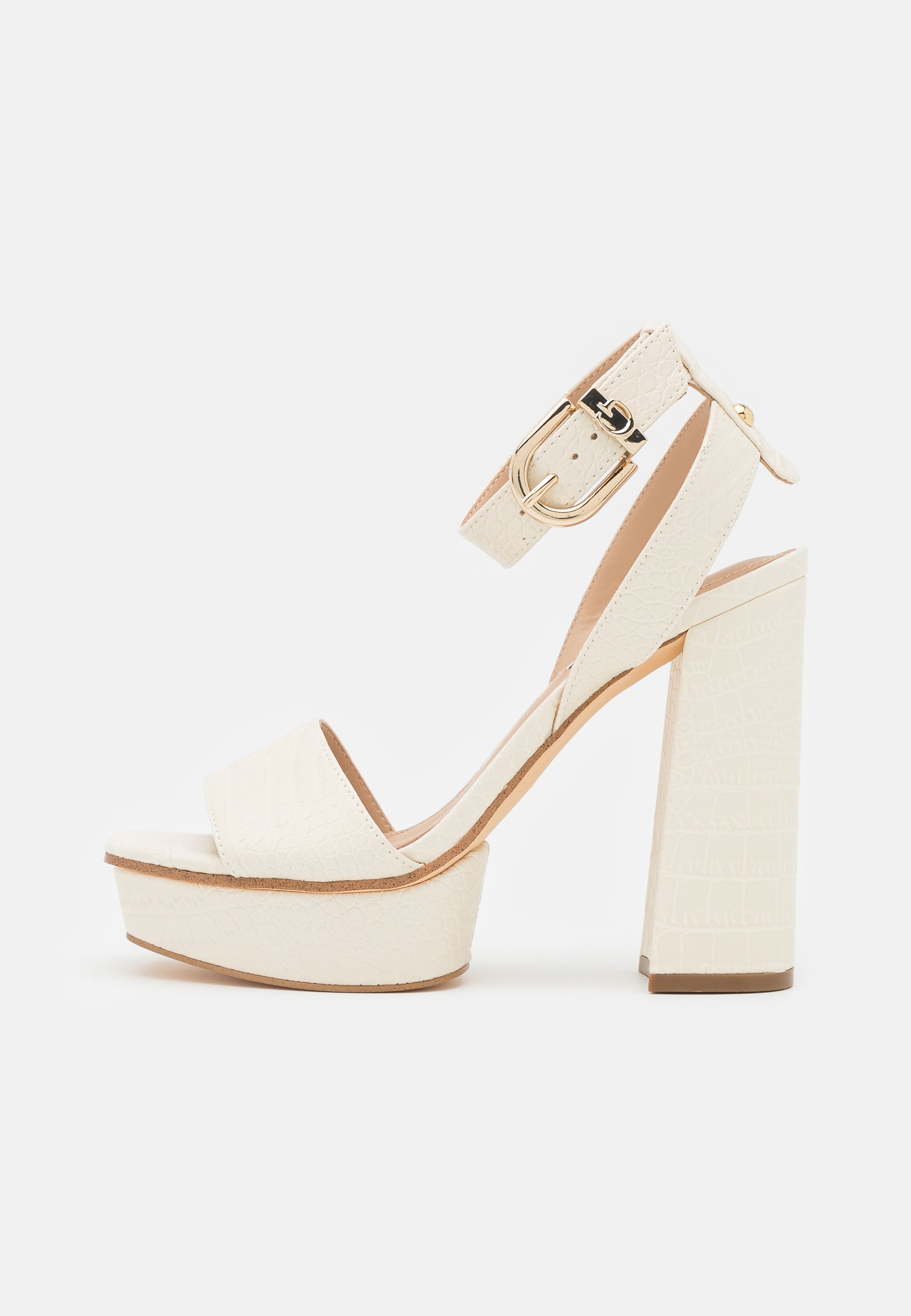 Guess RIPPA - Sandali con plateau - cream/bianco - Zalando.it