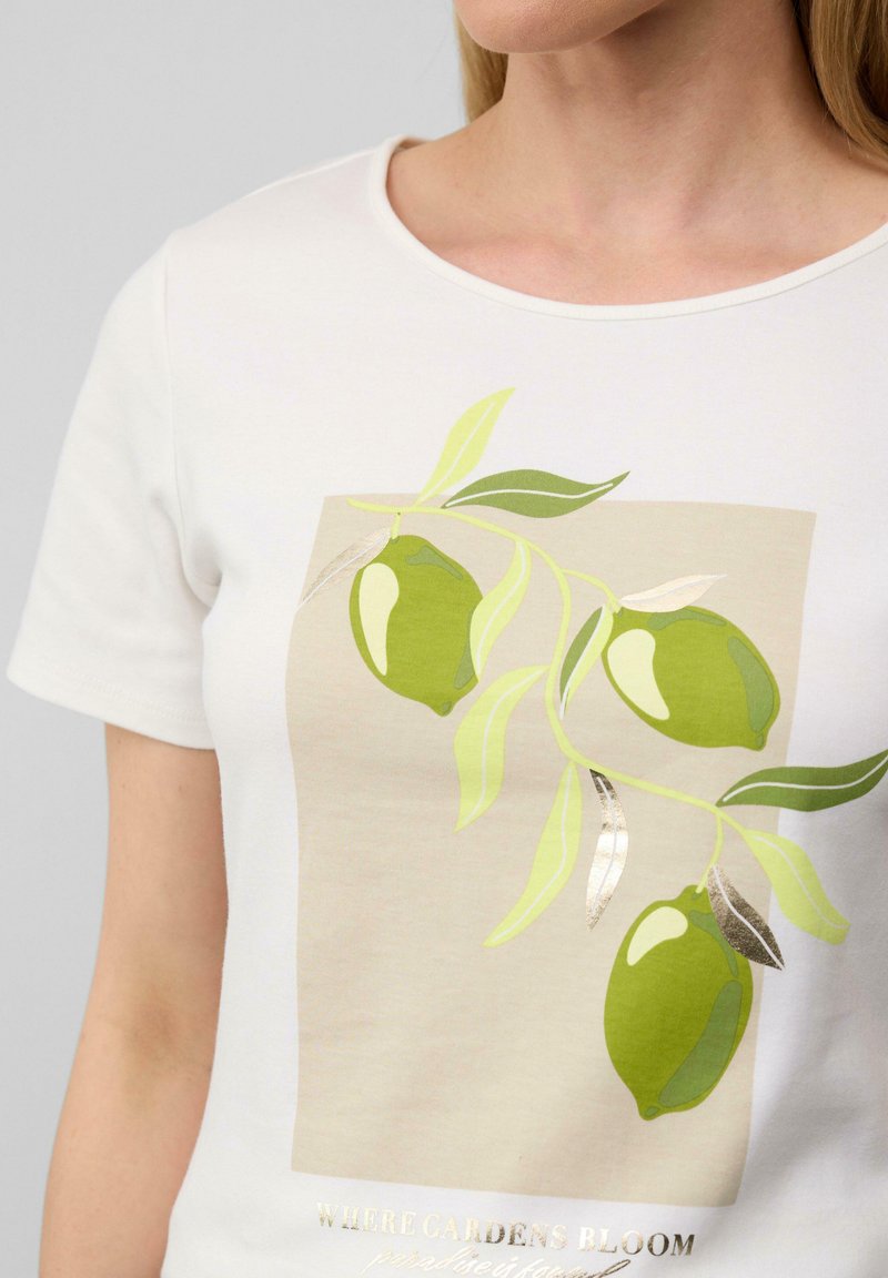 BLACK LABEL T-shirt imprimé ecru/écru