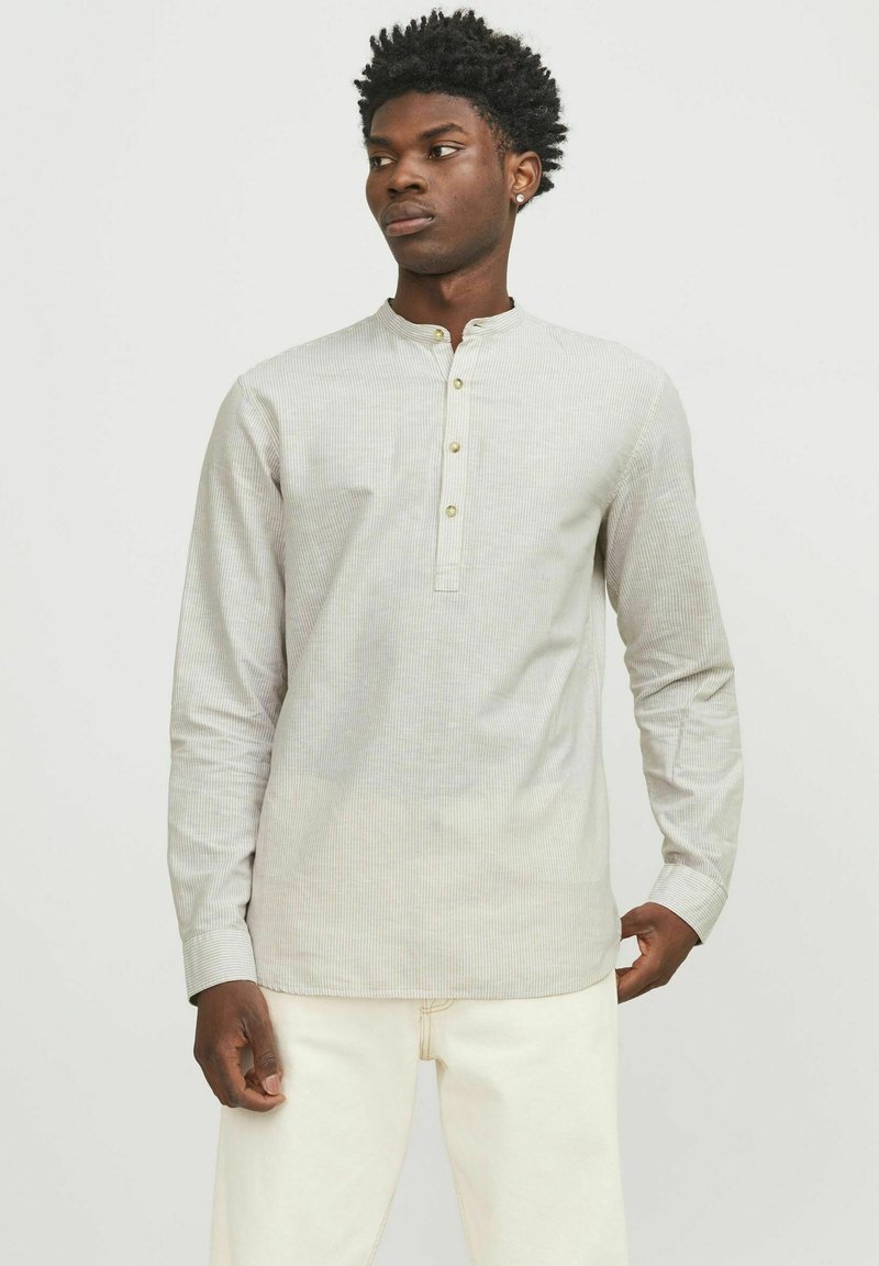 Jack & Jones SUMMER HALF PLACKET - Camicia - crockery