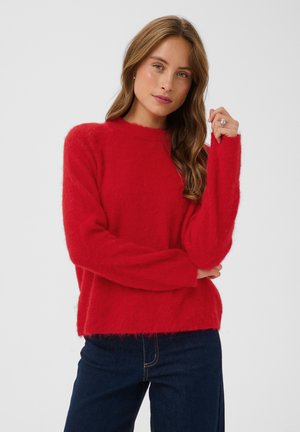 Kaffe, KAJORDAN KNIT PULLOVER - Pullover - crimson