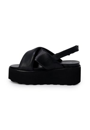 NANCY - Sandali con plateau - black