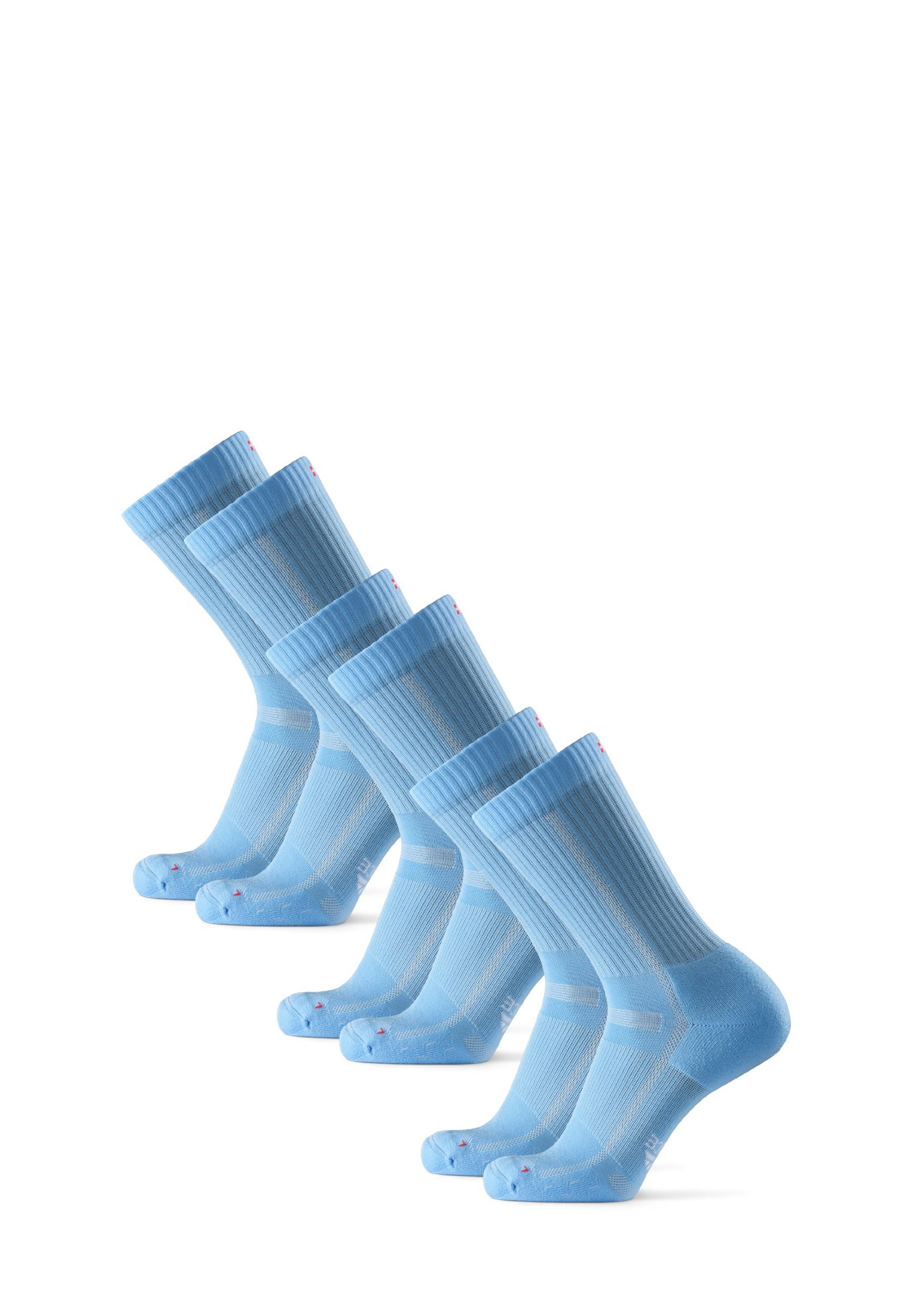 DANISH ENDURANCE Chaussettes De Tennis En Coton Bio, Rayées, Respirantes & Renforcées - Lot De 3 Ou 6 - Homme Femme