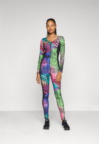 adidas Performance X JEREMY SCOTT PRIDE ONESIE - heldragt - acid yellow/semi lucid fuchsia/active purple