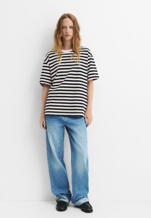 PULL&BEAR T-Shirt basic - mottled dark blue
