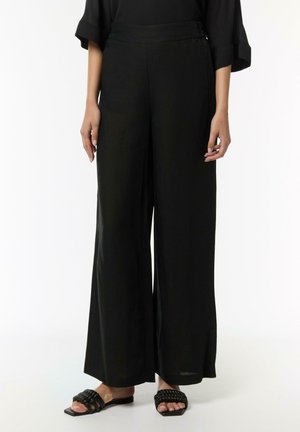 WIDE-LEG AUS - Trousers - schwarz