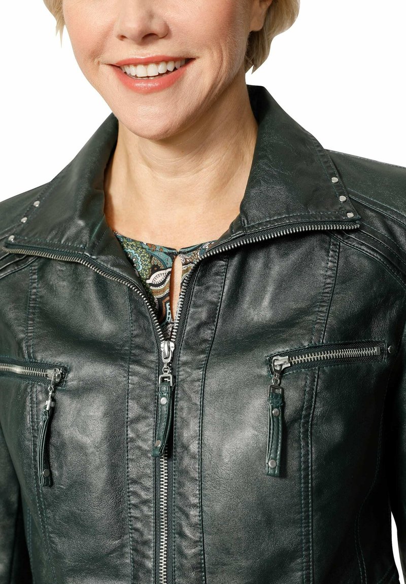 Damen Leichte Jacken | MONA Kunstlederjacke tannengrün/grün - UA11958 Damen Leichte Jacken | MONA Kunstlederjacke tannengrün/grün - UA11958