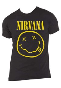 Paradiso Clothing NIRVANA FLOWER SNIFFIN GRAPHIC - Print T-shirt - black