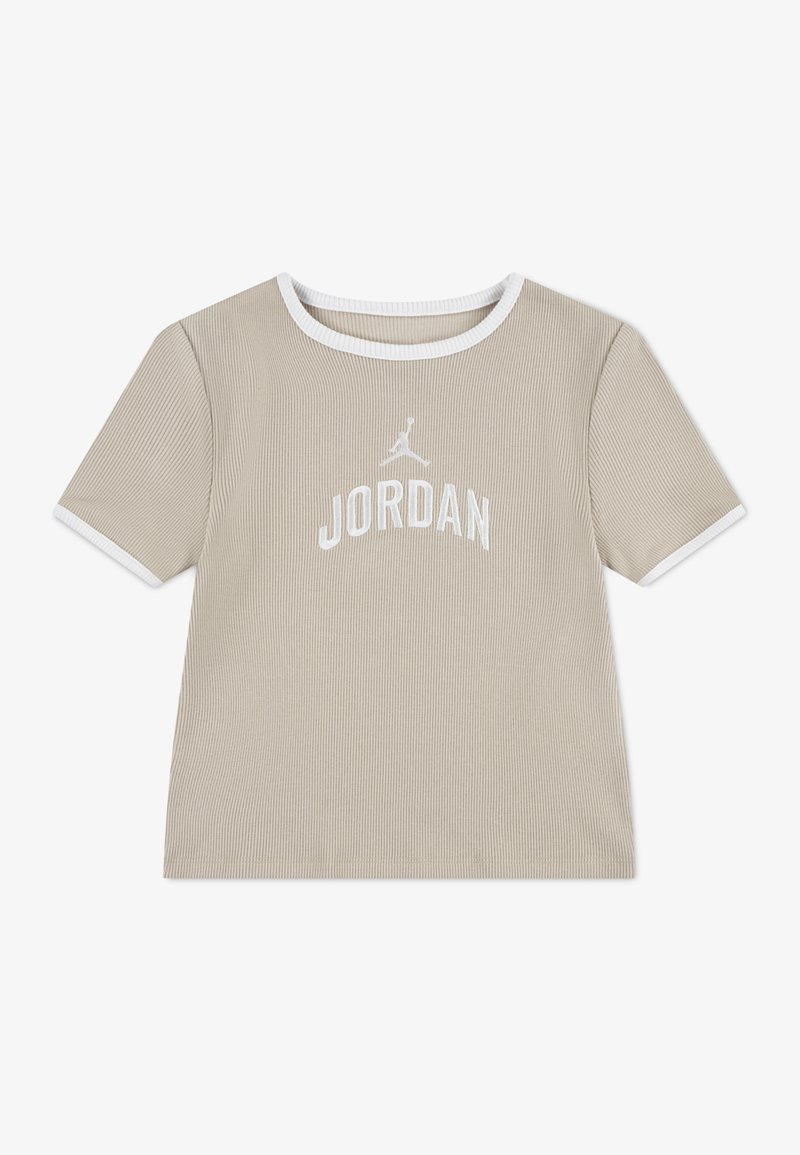 Jordan SEMI CROPPED TEE - Marškinėliai su spaudiniu - sanddrift