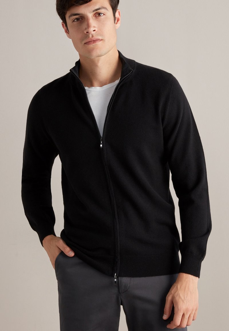 Falconeri MIT DURCHGEHENDEM REISSVERSCHLUSS AUS Cardigan Black