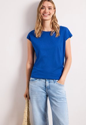 Street One SHIRT MIT BOATNECK UND DEKO-DETAIL - T-shirt basic - amparo blue