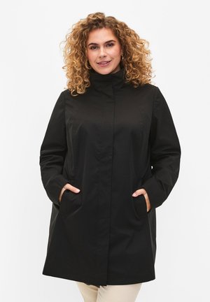 MIT TASCHEN UND HOHEM KRAGEN - Cappotto corto - black