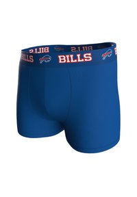 Boxer aderenti blu da uomo con design sagomato. Presentano un elastico in vita rosso brandizzato con la scritta "BILLS" e accenti con il logo. Materiale liscio e elastico.