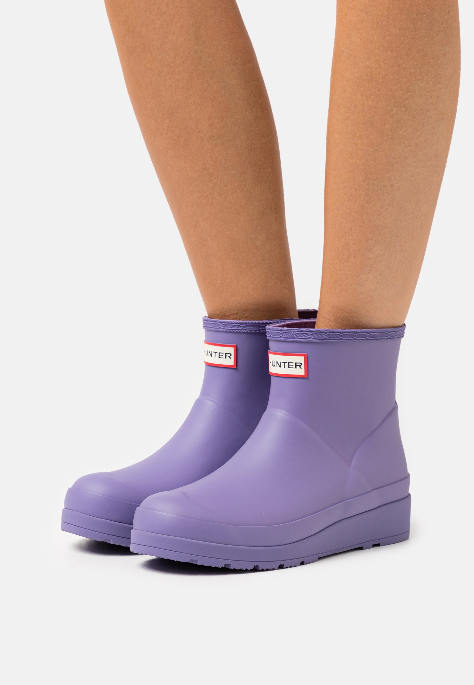 purple wellington boots