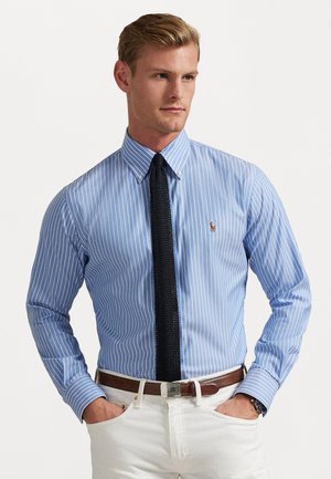CUSTOM FIT STRIPED PINPOINT OXFORD SHIRT - Krekls - 7091a azure/white