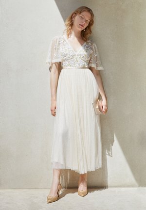 SHIMMER PRIMROSE BODICE ANKLE GOWN - Occasion wear - champagne/blue