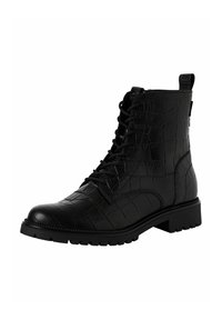 Tamaris TOUCH-IT - Botines con cordones - black croco