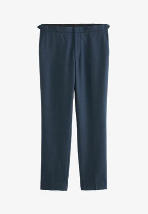 SLIM FIT TEXTURED WOOL - Pantaloni de costum - blue