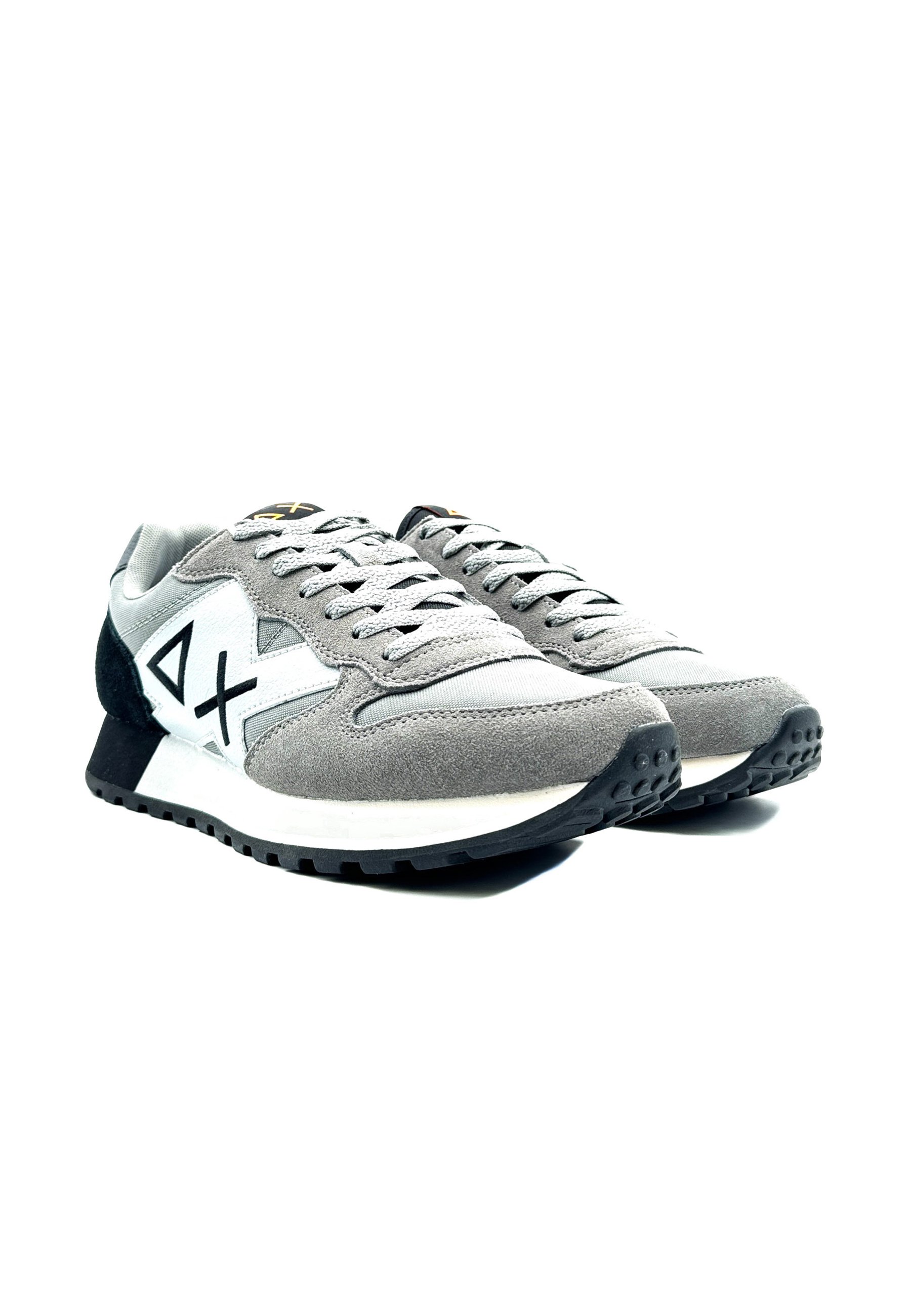 Sneakers SUN68 Pour Homme - Cuir Suédé Et Tissu Technique, Semelle Bicolore - Confort Et Style Décontracté