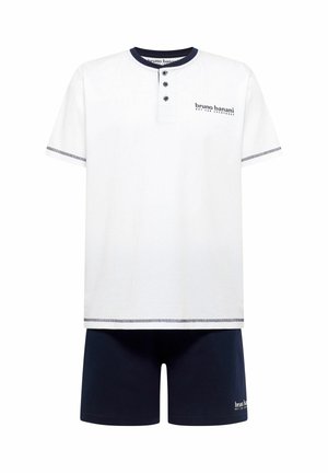 Bruno Banani, BRUNO BANANI HERREN SHORTY PYJAMA SET HAMMOND - Nachtwäsche Set - weiß