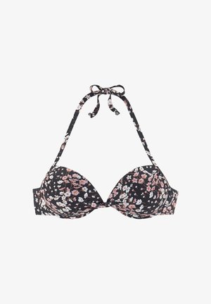 LASCANA, LASCANA PUSH-UP-BIKINI-TOP - Bikini-Top - schwarz/bedruckt