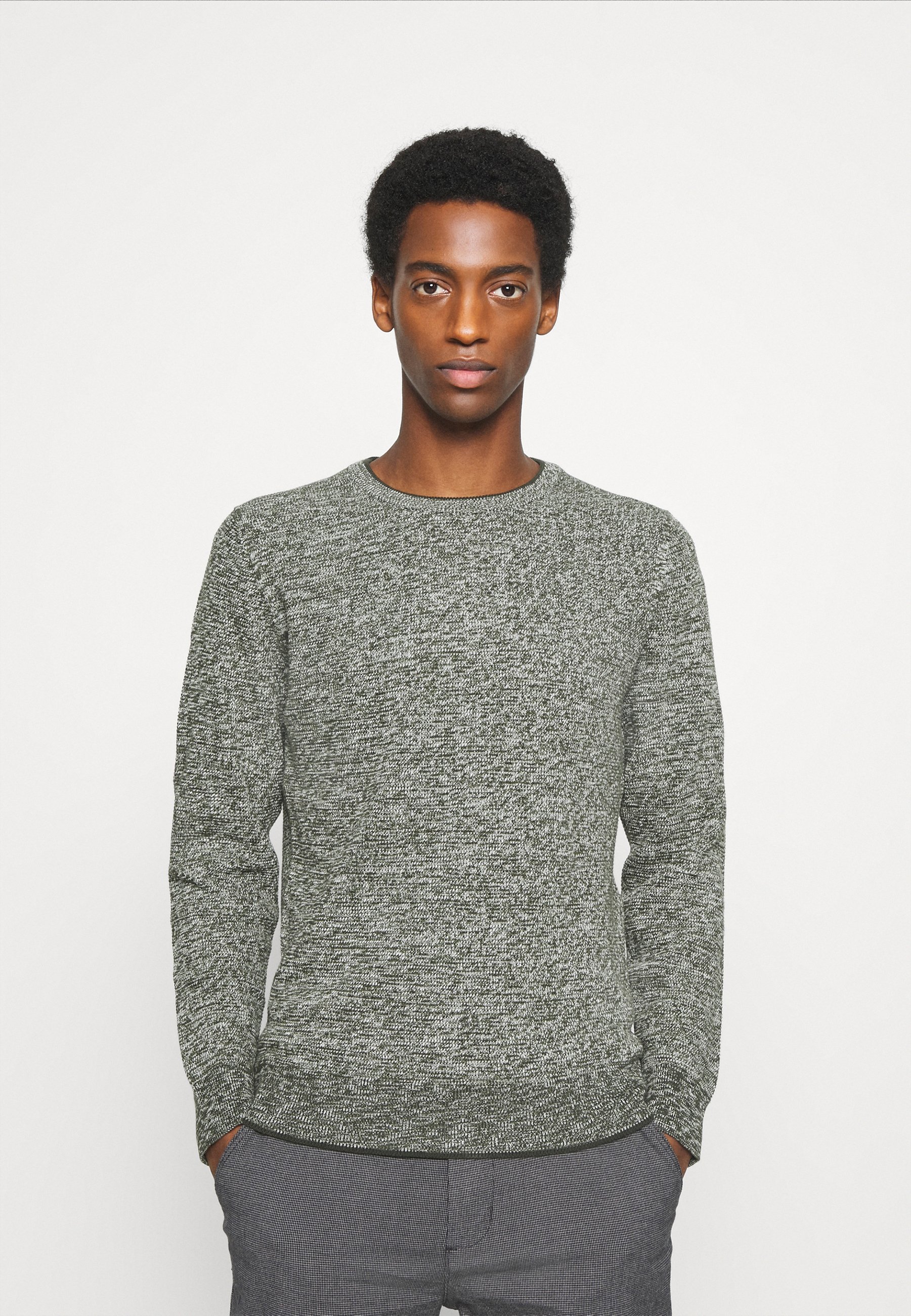 Marc O'Polo Trui rosinolijfgroen gemêleerd Zalando.nl Marc O'Polo gemêleerde sweater met logo grijs | wehkamp