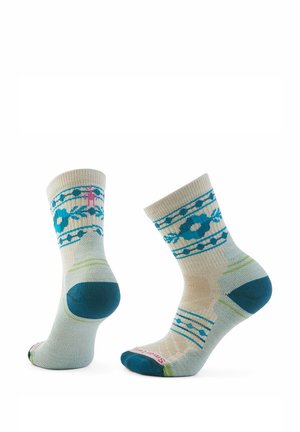HIKE LIGHT CUSHION RETRO FLORAL - Sports socks - moonbeam