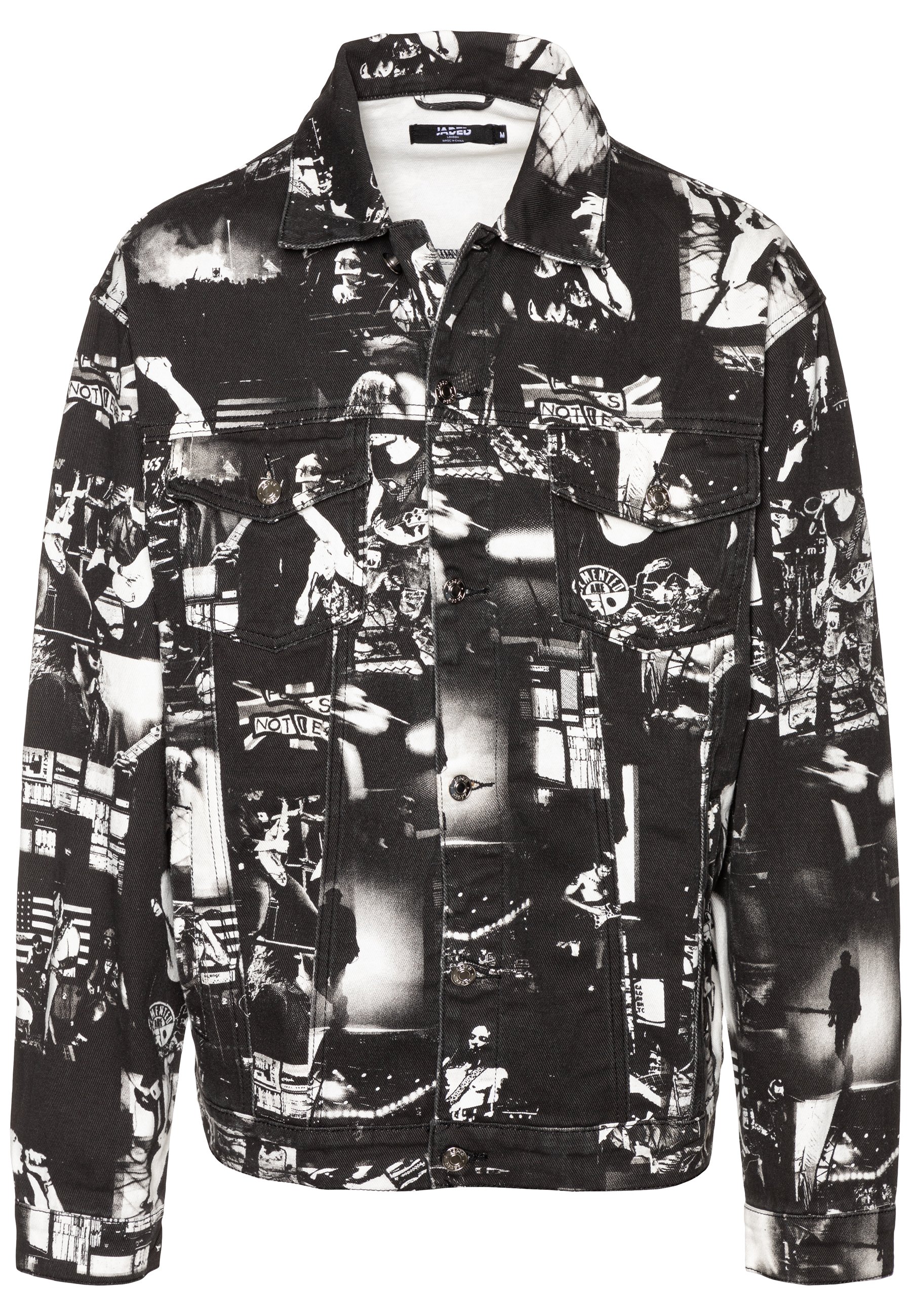 Jaded London PUNK ROCK PHOTOGRAPH JACKET Jeansjakke Jaded London PUNK ROCK PHOTOGRAPH JACKET Jeansjakke