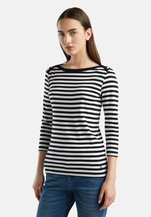 United Colors of Benetton STRIPED 3/4 SLEEVE  - Camiseta de manga larga - black