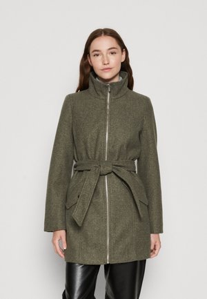 Vero Moda VMPOPALLY ZIP JACKET - Kratek plašč - peat melange