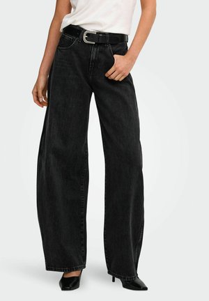 ONLY BARREL FIT JEANS ONLTAYLOR HIGH WAIST BARREL FIT JEANS - Coupe large - washed black