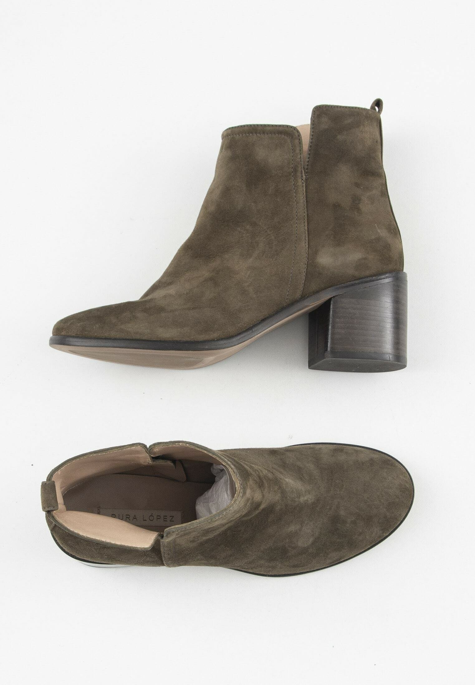 Pura Lopez Botines - green/verde - (Segunda mano) -