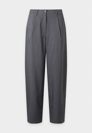 Samsøe Samsøe, PLEAT TROUSERS - Παντελόνι - dark grey melange