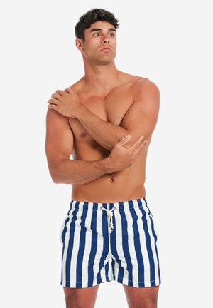 Swimming trunks - blue white stripes