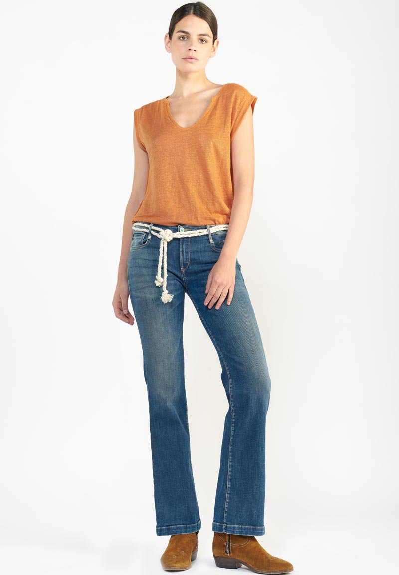 Le Temps Des Cerises FLARE Jean flare blue/denim indigo