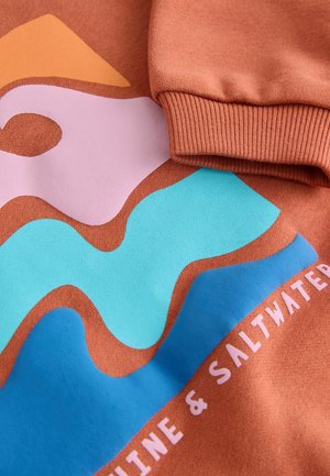 Next REGUALR FIT-PRINTED CREW NECK - Sweatshirt - tan brown