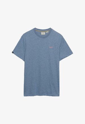 Superdry & Co, SUPERDRY ESSENTIAL STACKED LOGO EMBROIDERED T-SHIRT.. - T-shirts basic - bay blue marl pink