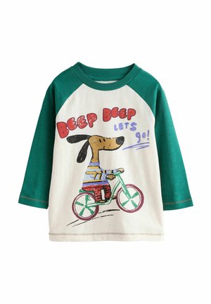Next, REGULAR FIT - LONG SLEEVE GRAPHIC T-SHIRT . - Long sleeved top - green ecru ragan dog