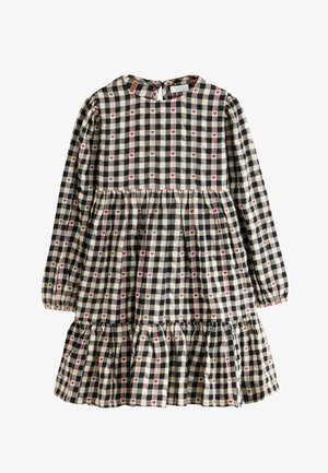 Next, CHECK TIERED DRESS - Denné šaty - black white