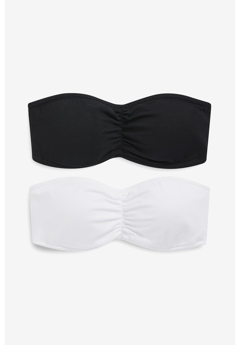 Next - JAMIE COTTON BANDEAU BRAS 2 PACK - Liemenėlė su daugiafunkcėmis petnešėlėmis / be petnešėlių - black, Padidinti