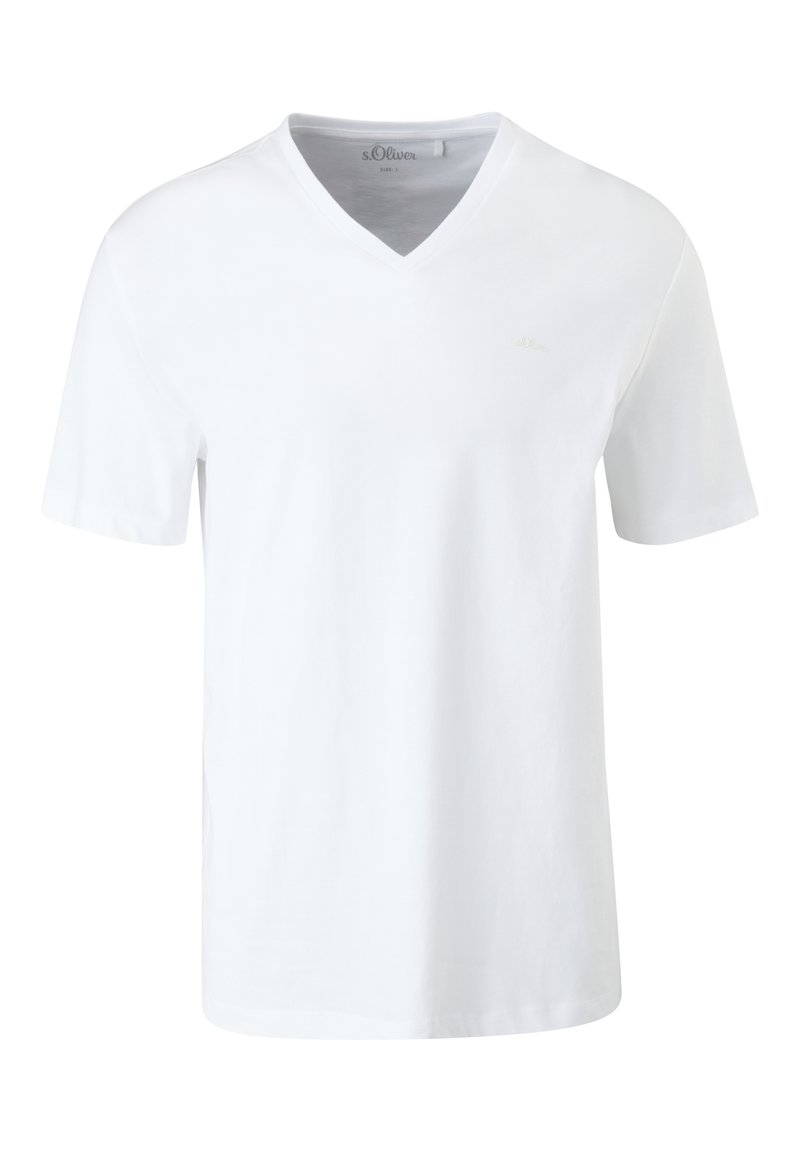Herren T-Shirts basic | s.Oliver À IMPRIMÉ LOGO T-Shirt basic white/weiß - GG04683 Herren T-Shirts basic | s.Oliver À IMPRIMÉ LOGO T-Shirt basic white/weiß - GG04683