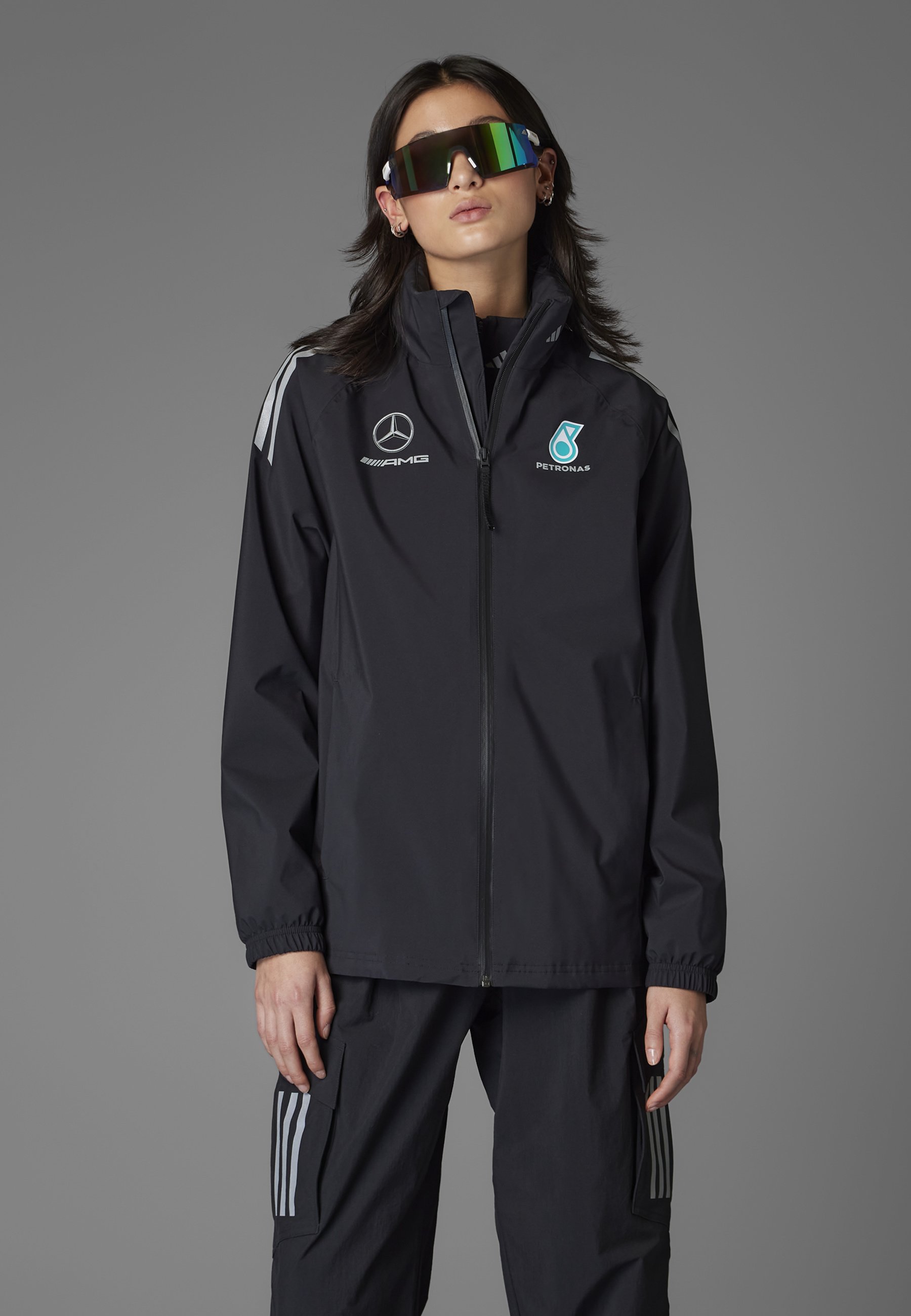 Veste Sans Manches Mercedes AMG Petronas F1 Team - Logo équipe, Poche Poitrine, Zippée - Style Sportif