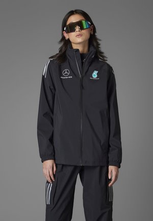 adidas Originals MERCEDES - AMG PETRONAS FORMULA ONE TEAM MECHANICS RAIN WOMEN - Waterproof jacket - black   reflective silver