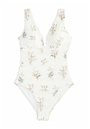 Next SPOT PLUNGE - Ujumistrikoo - white floral lace