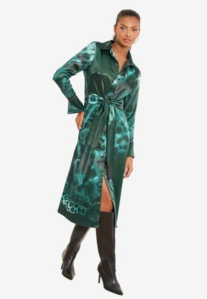 Rochie tip cămașă - teal blue