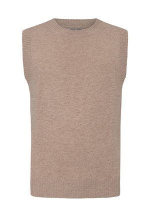 Striktrøje - beige solid