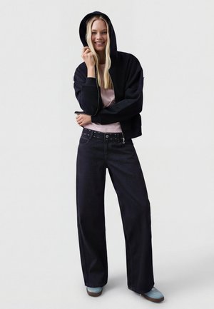 Bershka LOW WAIST - Blugi largi - royal blue