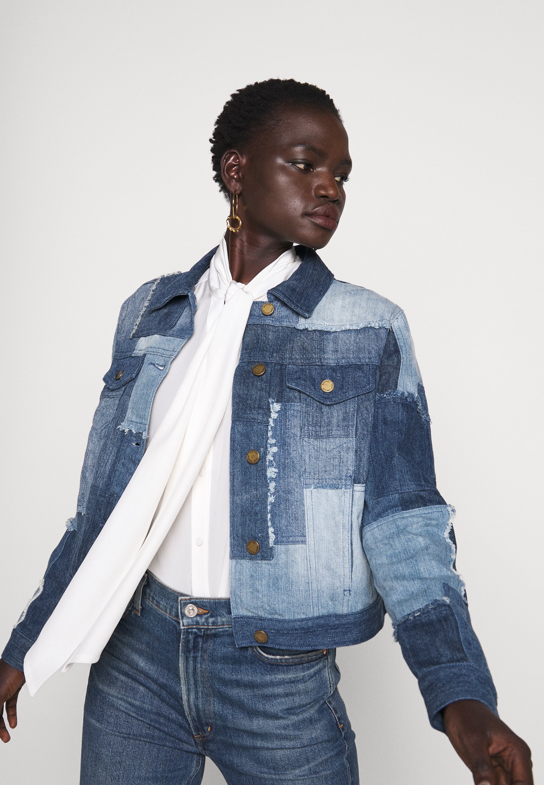 PATCHWORK JACKET Spijkerjas medium indigo PATCHWORK JACKET Spijkerjas medium indigo