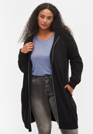 Zizzi Sweat zippé - black